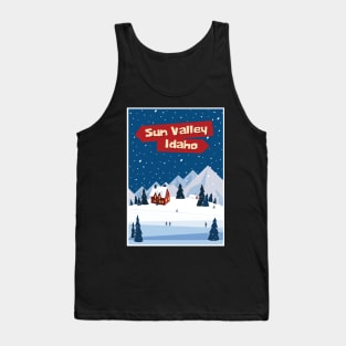 Sun Valley, Idaho,Ski Poster Tank Top